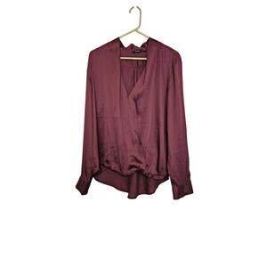 Apt. 9 V Neck Blouse High and Low Top Flowy Blouse